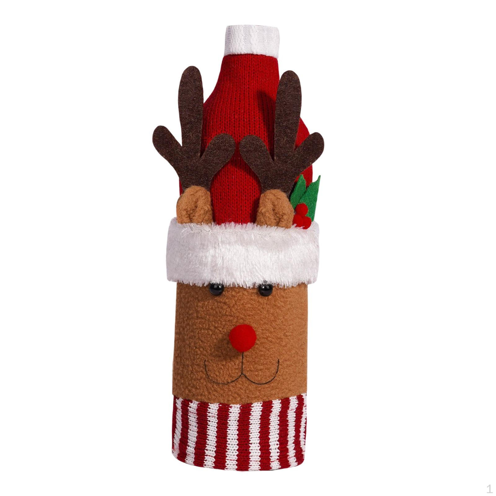 

Рождественский чехол для бутылки вина, платье, праздничные атрибуты, обеденный стол, декоративный реквизит Elk