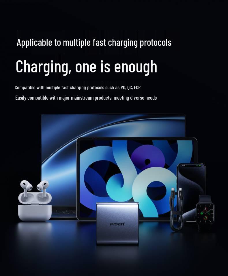 PISEN 140W GaN Charger: Multi-port PD Fast Charger for MacBook & Laptops