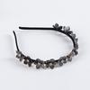 Handmade Braided Rhinestone Flower Headband - Korean Style Hair Accessories for Women and Girls