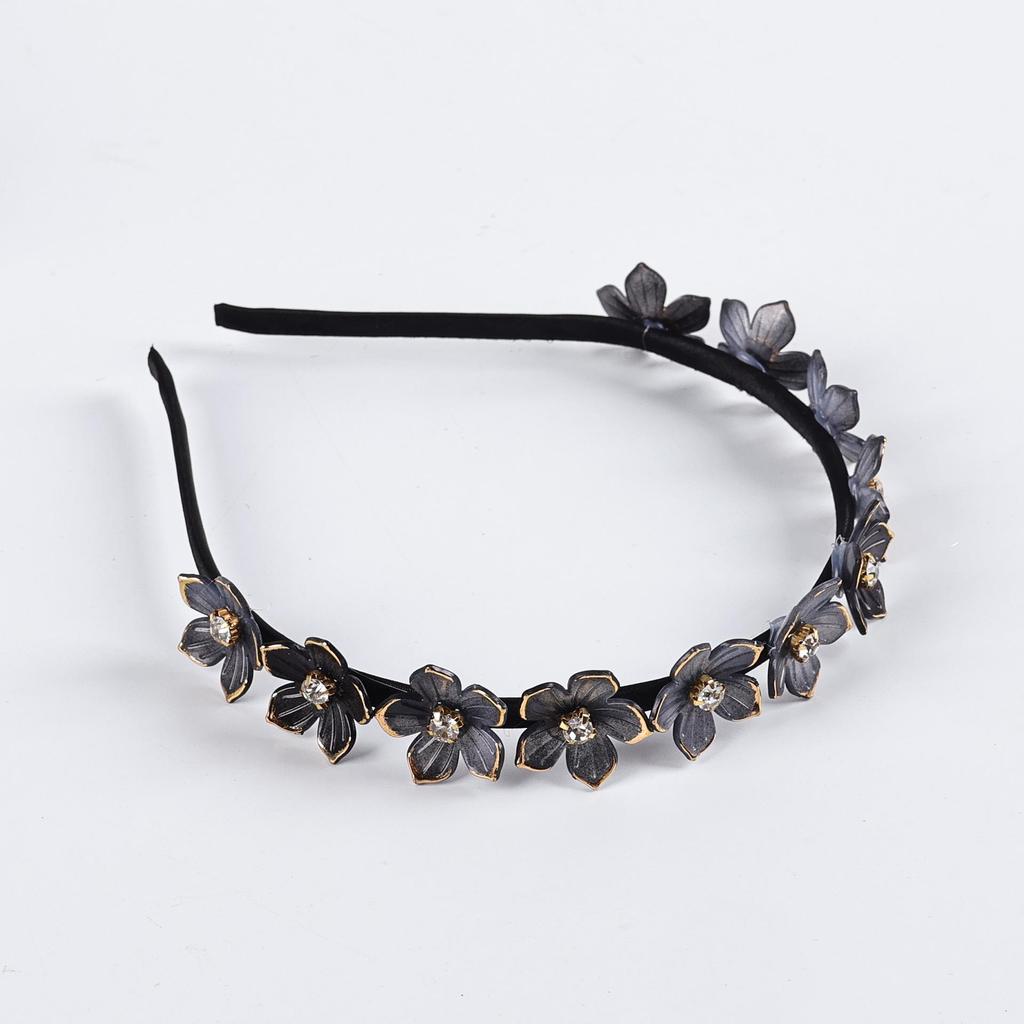 Handmade Braided Rhinestone Flower Headband - Korean Style Hair Accessories for Women and Girls