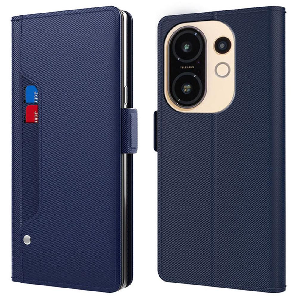 For Vivo S30 5G Case Stand PU Leather Phone Cover Card Holder Mirror