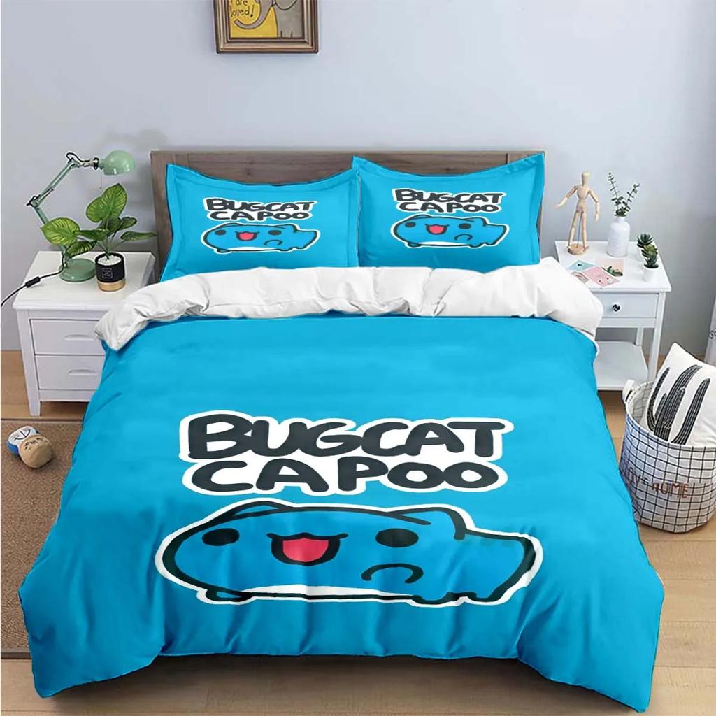 Fashion Cartoon B-Bugcat Capoo Pattern Bedding Set Duvet Cover Comforter Luxury Birthday Gift Bed Supplies