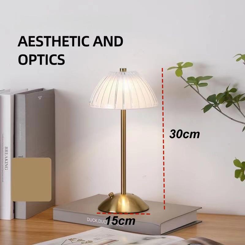 1 Set Dimmable Bar Counter Bedroom 3 Color Bedside Gold Led Table Lamp Touch Usb Rechargeable Desk Light
