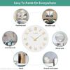 Gold Giant Roman Numerals Frameless Mirror Big Wall Clock Large 3D DIY Wall Clock Wall Stickers Decoration for Home Living Room