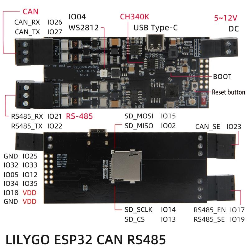 Drahtloses IOT-Modul Wifi Bluetooth-kompatibel ? TTGO T-CAN485 ESP32 CAN -485 Entwicklungs-ard Für T-PCIE ard