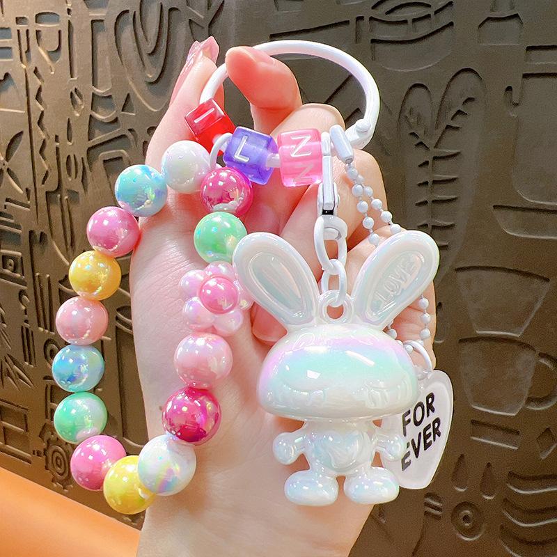 

Katong Acrylic Rabbit Beaded Bracelet Keychain Decoration