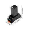H3Y-4 DC12V DC24V AC220V Liquid Crystal Time Relay Dual Time with Base Small Digital Display Cycle Time Control Delayer