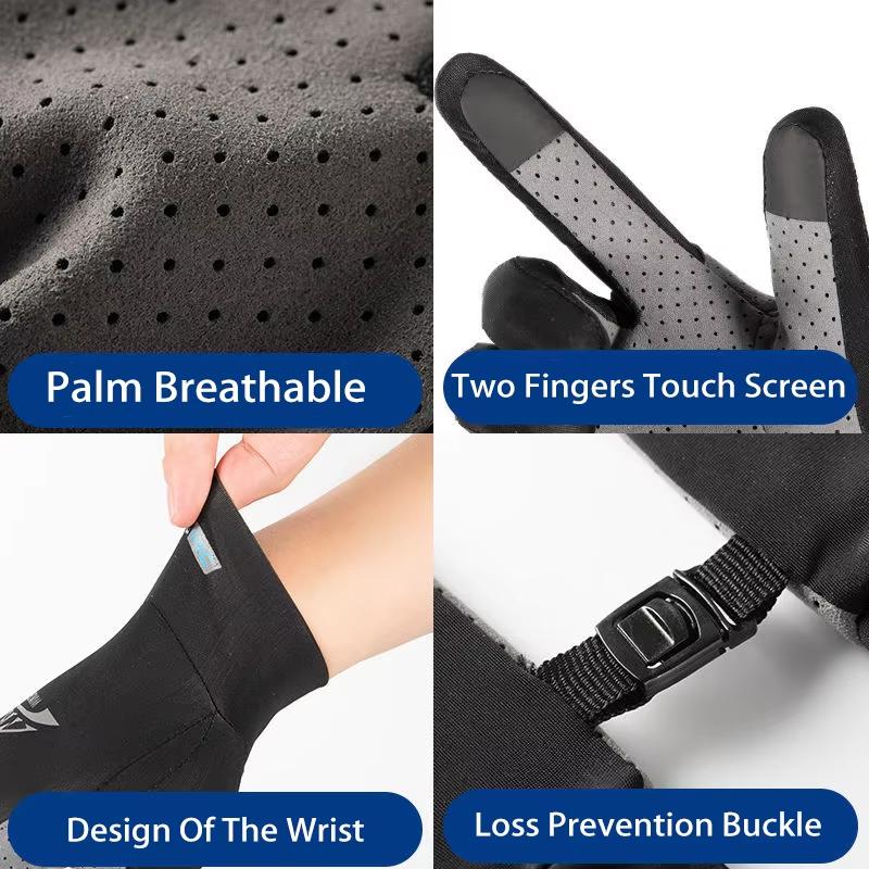 Ice Silk Gloves Summer Breathable Non-slip Cycling Gloves Unisex Sunscreen Touchscreen Outdoor Sports Driving Fishing Gloves