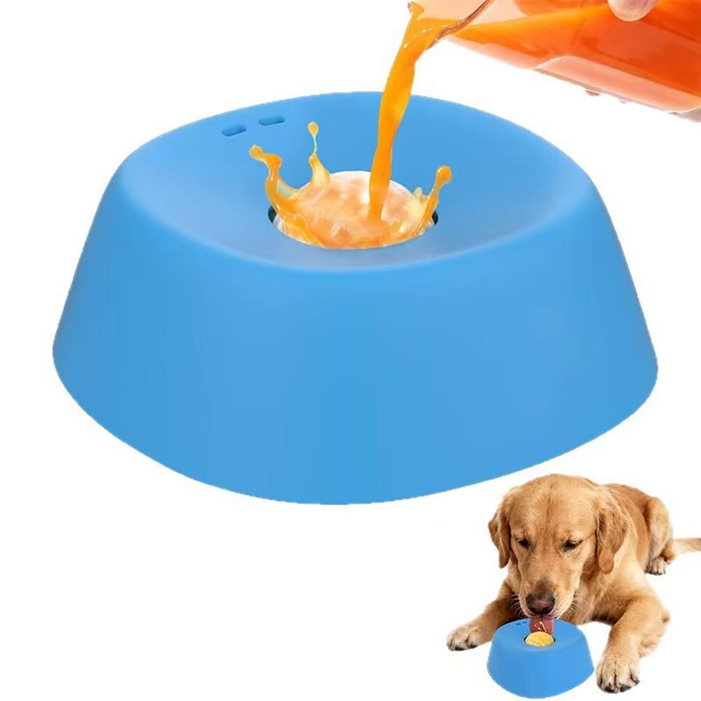 Pet Slow Feeder Bowl—Liquid Slow Dog Bowls: Non-Slip,Ball&Bone Design Slow Feeder for Cats&Dogs (Ideal for Bone Broth & Licking)