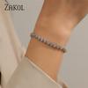 ZAKOL Classic Cubic Zirconia Tennis Bracelets for Women Men Fashion Silver Color Iced Out Chain Crystal Wedding Jewelry