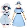 Steins Comic Anime Gate Shiina Mayuri Cosplay Costume Women Blue Dress With Hat