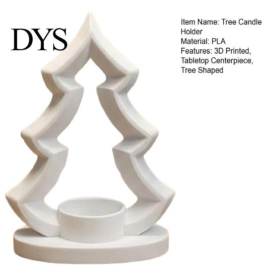 Minimalist Festive Accessory Christmas Tree Candle Holder, 3D Printed Tealight Stand, Rustic Indoor Holiday Ornament Farmhouse Dining Table