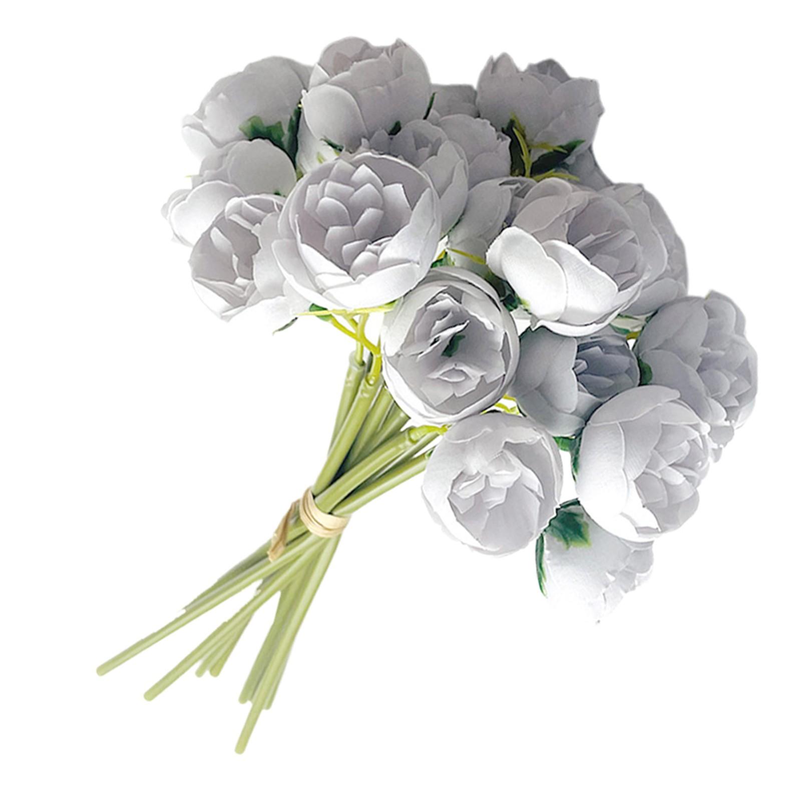 

Simulation 27 Tea Roses Single Hand Tied Peony European Home Decoration Wedding Bouquet Photography Props One Size фіолетовий