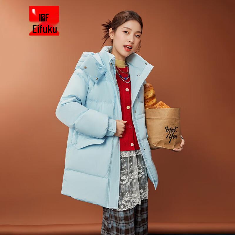 

Женский теплый пуховик IEF со стойкой и средней длины M