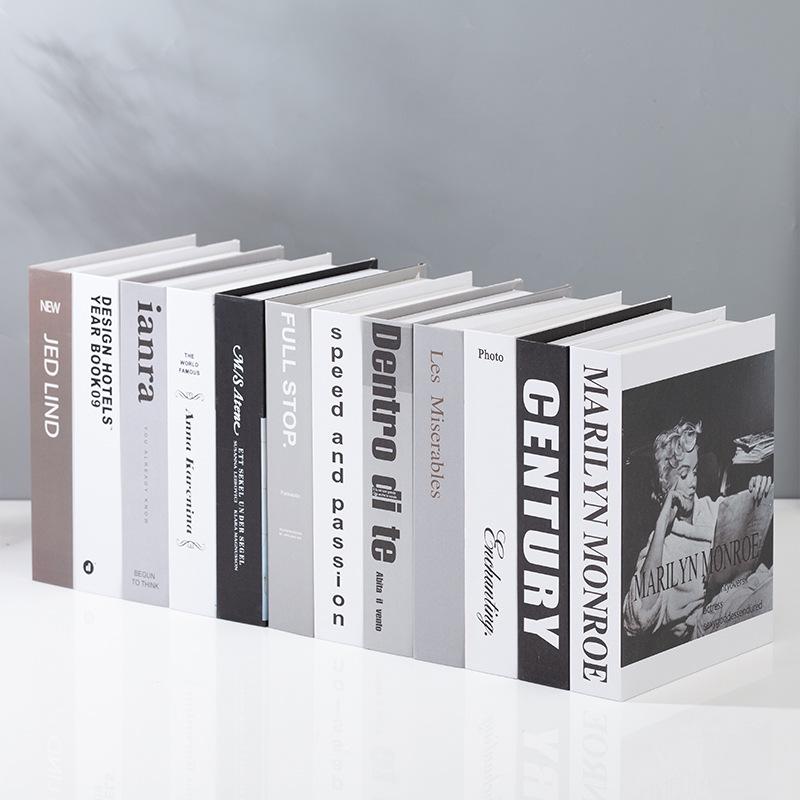 Minimalist Faux Book Decor for Living Room Display