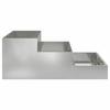 Garden Planter Silver 90 X 90 X 35 Cm Galvanized Steel