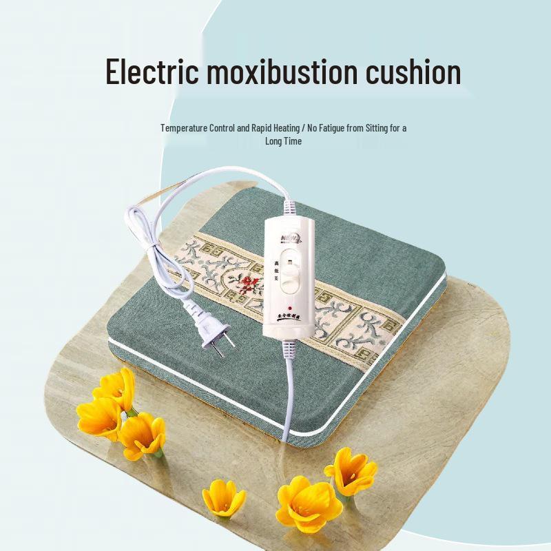 Elektrisches Beifuß-Heizsitzkissen für Herbst/Winter – Home/Office Hüft-Moxibustion Warmkompressen-Pad