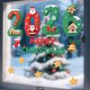 Multicolor 2026 3D Number Stickers Xmas Tree Bell Cartoon Santa Window Stickers DIY Accessories Glass Sticker