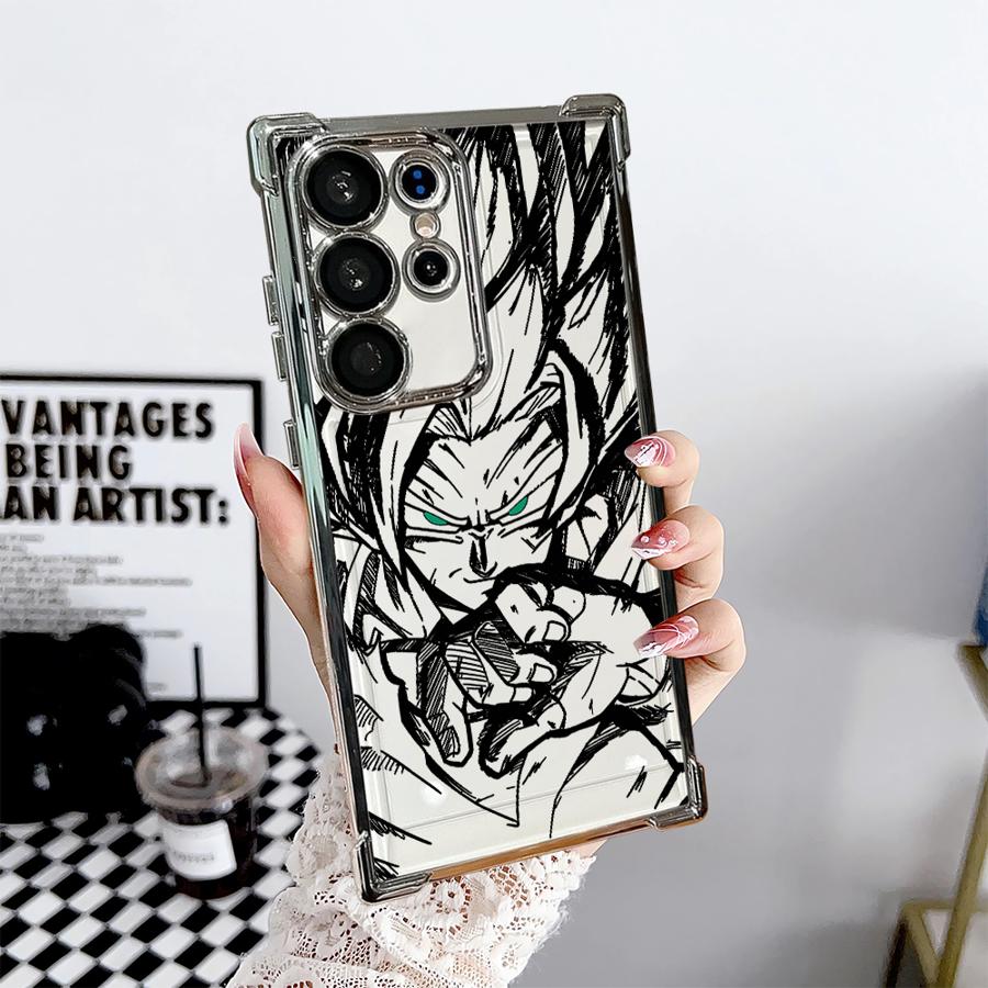 Soft Cover Case for Samsung Galaxy S21 Plus S22 Ultra S23 S20 FE S24 S25 Edge Dragon Ball Goku Vegeta
