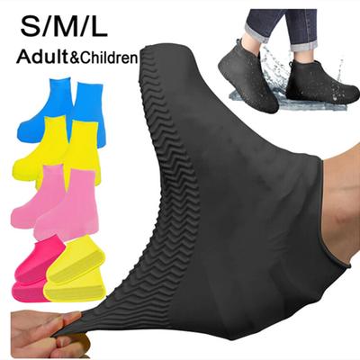 Wasserdichte Silikon-Schuhüberzüge, wiederverwendbar, rutschfest, verschleißfest, Regenschuhüberzüge, Schutz, rutschfester Stiefel für regnerische Tage im Freien