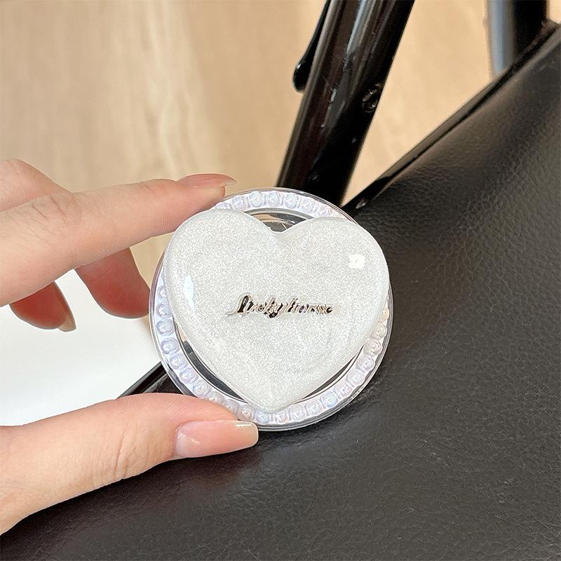 Korean Style Magnetic Retractable Phone Holder & Finger Ring - Creative Gift for Girls