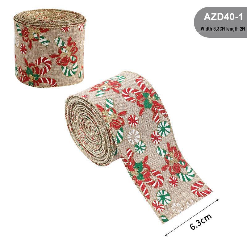 Azabu Christmas Satin Ribbon Garland - Tree Decoration & Party Supplies