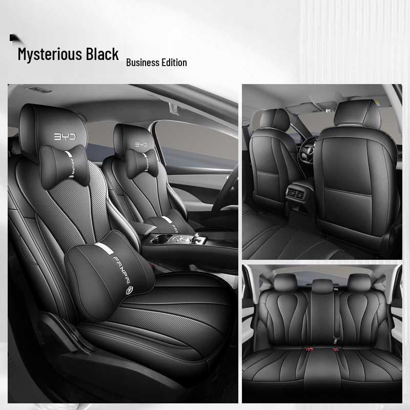 BYD Sea Lion Leather Seat Cushion - Fits 25 Car Models, All-Season, Breathable, Full Coverage.