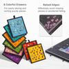 Foldable Felt Puzzle Board with 8 Drawers - Portable Stand for Adult & Kids Puzzle Sorting