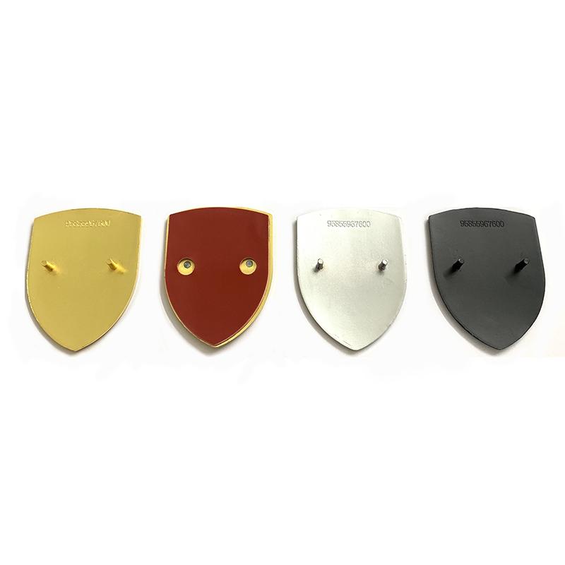 High Quality 3D Metal Emblem with New Design 68x51mm for Front Hood Brand Badge for GTS Car Style серый