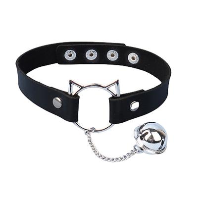 Sexy Gothic Punk Harajuku Halloween Chain Choker Collar Necklace for Women Adjustable Leather for Cat for Head Chocker N