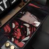 Gaming Mouse Pad Large Desk Mat Antislip Stitched Edges Dark Anime Girl Mask Print Waterproof Mat for Home Use