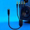 3.5mm Male To Female Audios Cable Gold Plated Connectors Universal Compatibility for Speakers Headphones and Devices