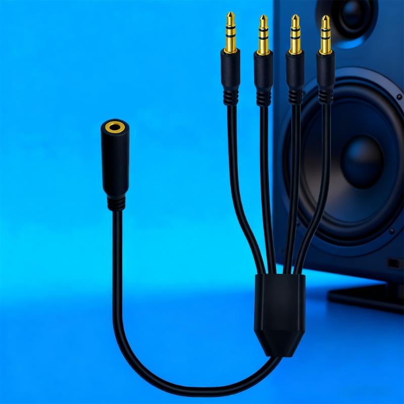 3.5mm Male To Female Audios Cable Gold Plated Connectors Universal Compatibility for Speakers Headphones and Devices