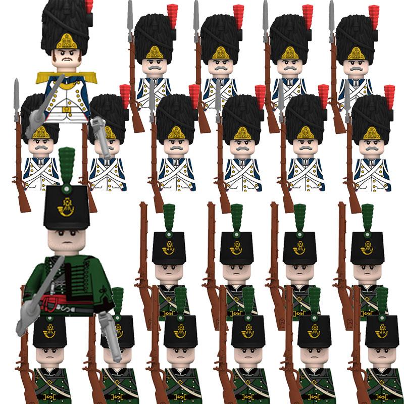Medieval Castle Knight Soldier Building Blocks Napoleon Figures British French Infantry Cavalry General DIY Toy Gift S001