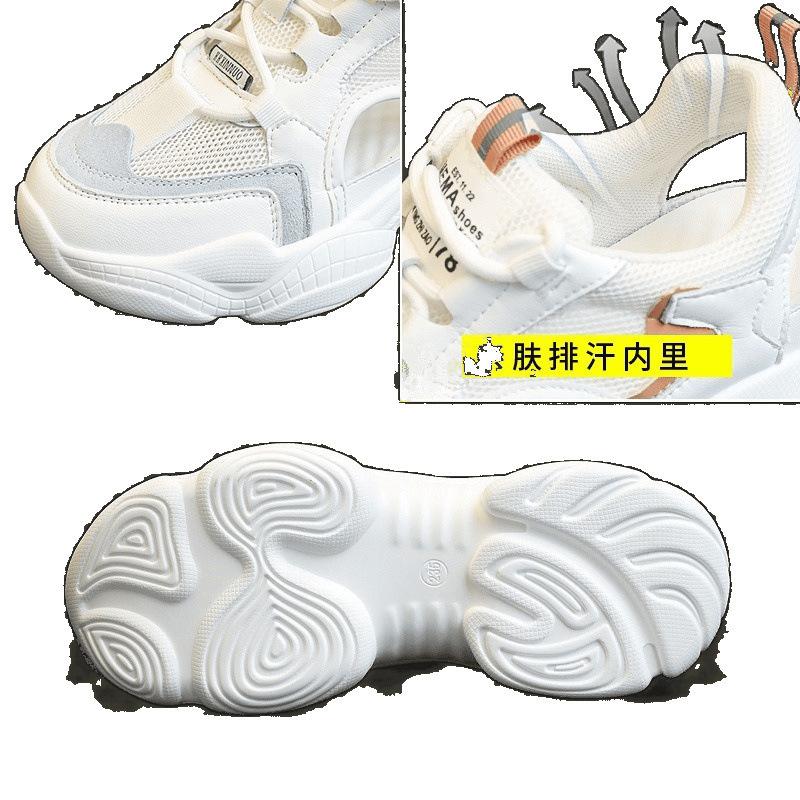 [Comfortable upper feet] Leather sports sandals women's bag head 2025 summer new versatile height increase mesh hollow