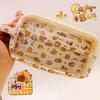Creative Capybara Pen Case 5 Layers Large Capacity Cartoon Pencil Box with Front Pocket Cute Capybara Pen Holder School Supplies