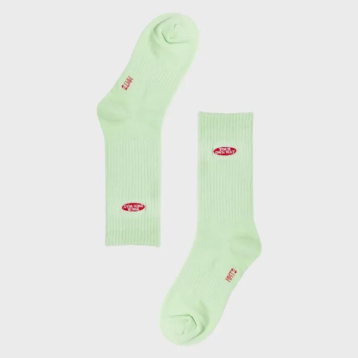 Own Way Crew Socks - LIME