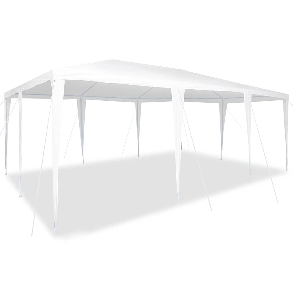Partyzelt Weiß 600 x 400 x 266 cm Polyethylen und Stahl