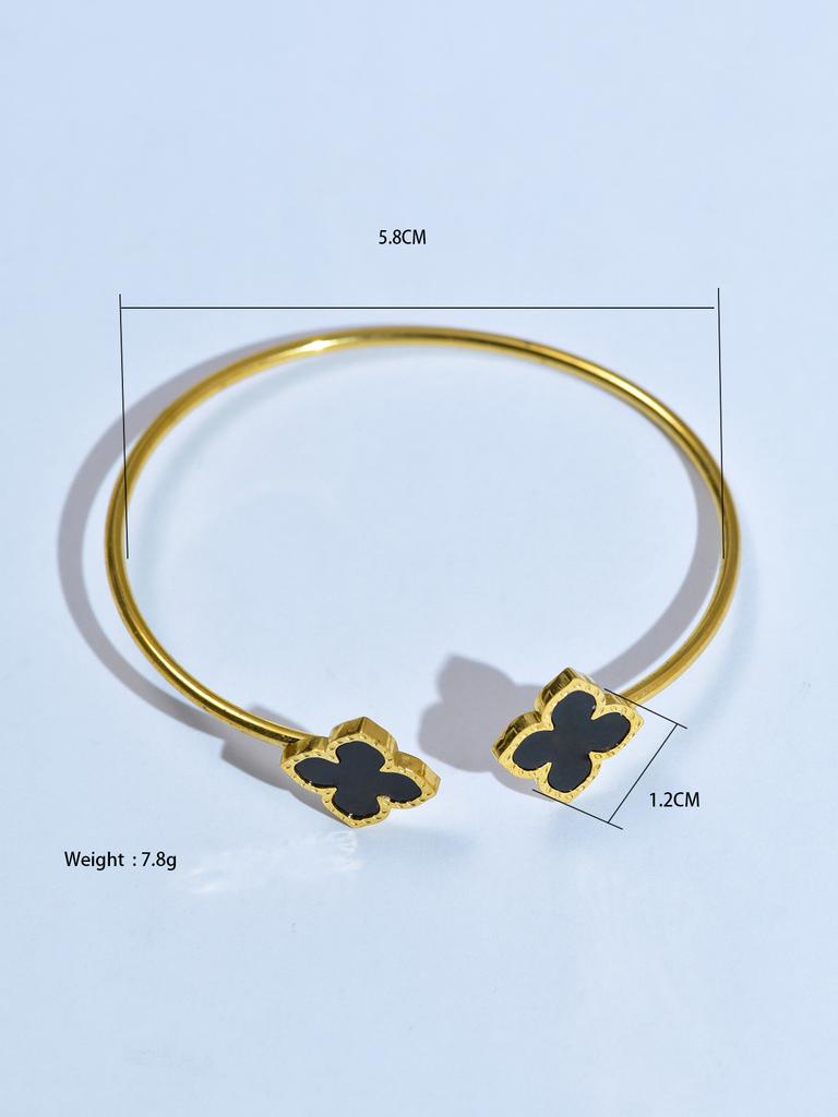 6 Pcs Clover Earring Necklace Bracelet Bangle Ring Zircon Set For Women Ideal for Everyday Accessories and Party Favours