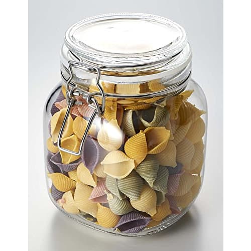 Pearl Metal Plum Wine Bottle, Fruit Wine Bottle, 1L (1,000ml), Glass, Square, Storage Bottle, Italiana L-1011