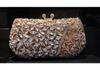Mermaid handmade diamond-encrusted evening bag foreign trade empty metal hard box full of diamonds hand bag for women Stone Clut