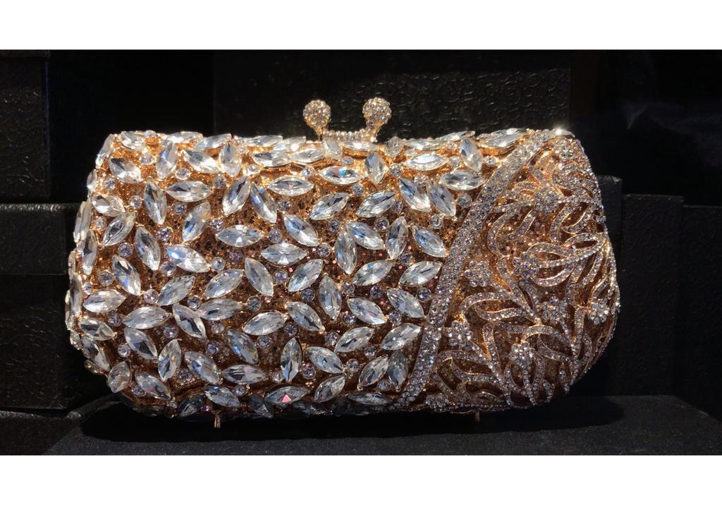 Mermaid handmade diamond-encrusted evening bag foreign trade empty metal hard box full of diamonds hand bag for women Stone Clut