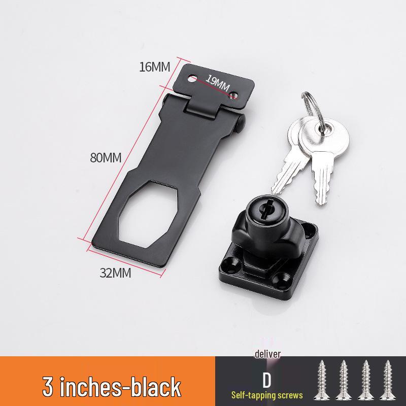 Altmodisches Hakenverschluss-Schloss ohne Bohren für Schublade, Schrank, Kleiderschrank, Schreibtisch und Tür.