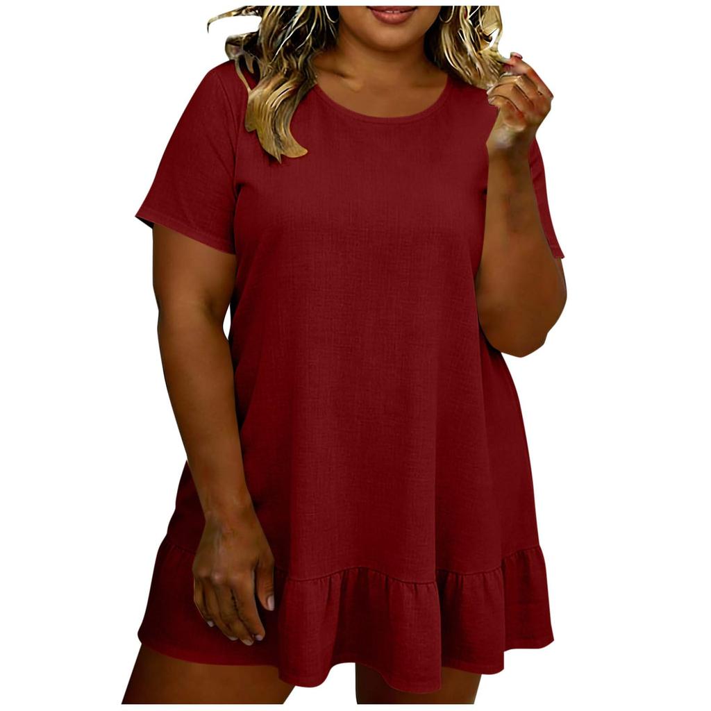 Women's  Short Sleeve Beach Dress Casual Dress