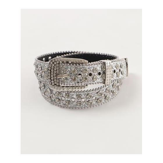 [Wego] Bijou Buckle Lam Studded Belt Girly Women s