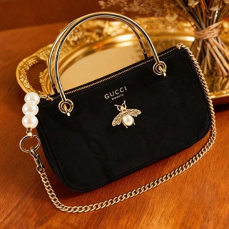 Gucci Luxusní kabelky pro ženy, psaníčko pro ženy s elegantním designem, prostorný úložný prostor na kosmetiku a nezbytnosti, ideální na galavečery a večerní akce