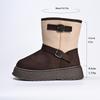 2025 new long boots, piled and thickened high snow boots for women, winter thin warm cotton shoes for women