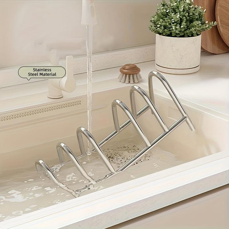 Heavy-Duty Stainless Steel Kitchen Organizer Multi-Tier Countertop Storage Rack For Utensil Plate, Cutting Board & Knife Holder