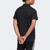 Adidas Polo sportowe w paski z haftowanym logo Męskie Topy Czarny ED9249