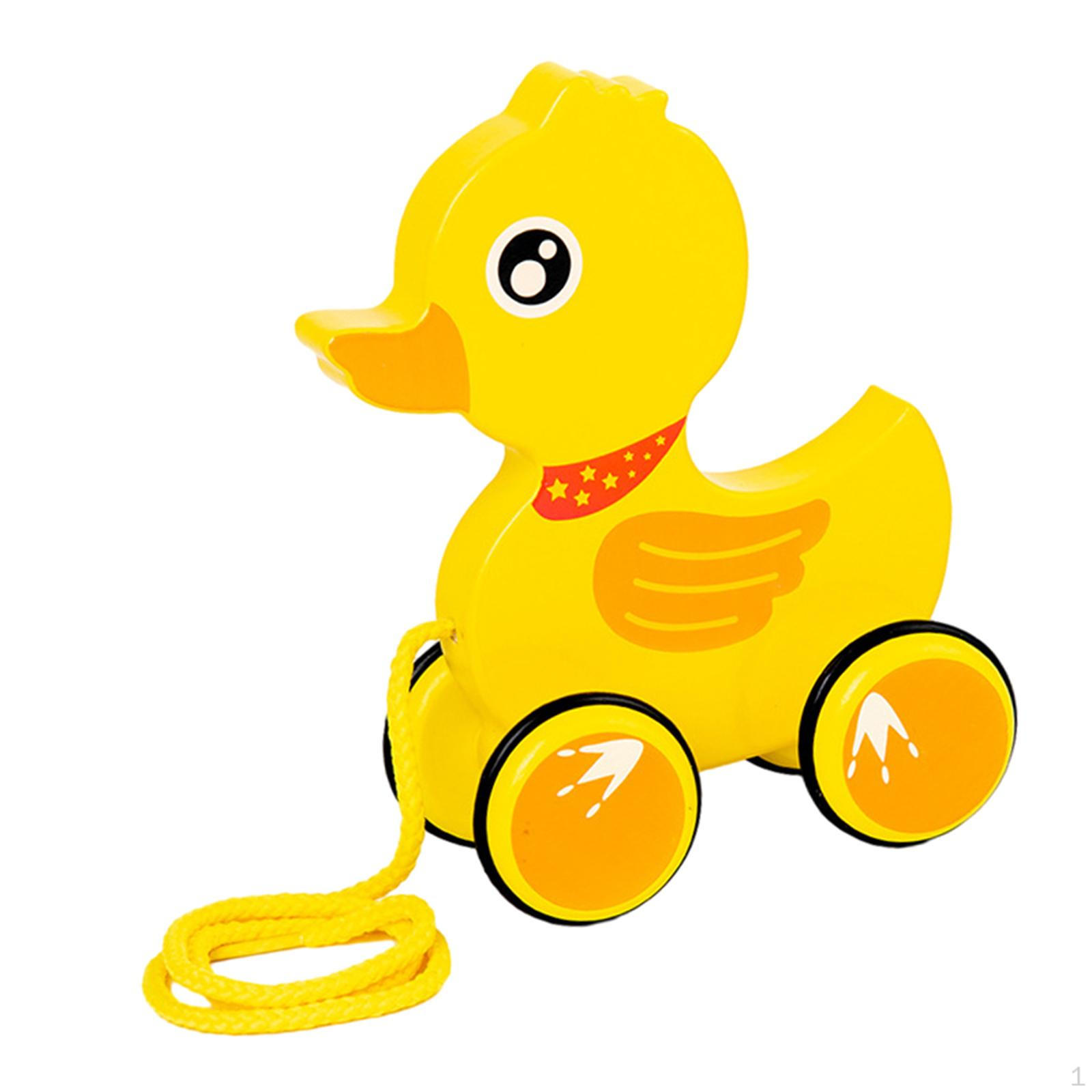 

Baby Pull Along Toy Wood Pulling Early Learning Fine Motor Skill Birthday Gift Handmade Duck